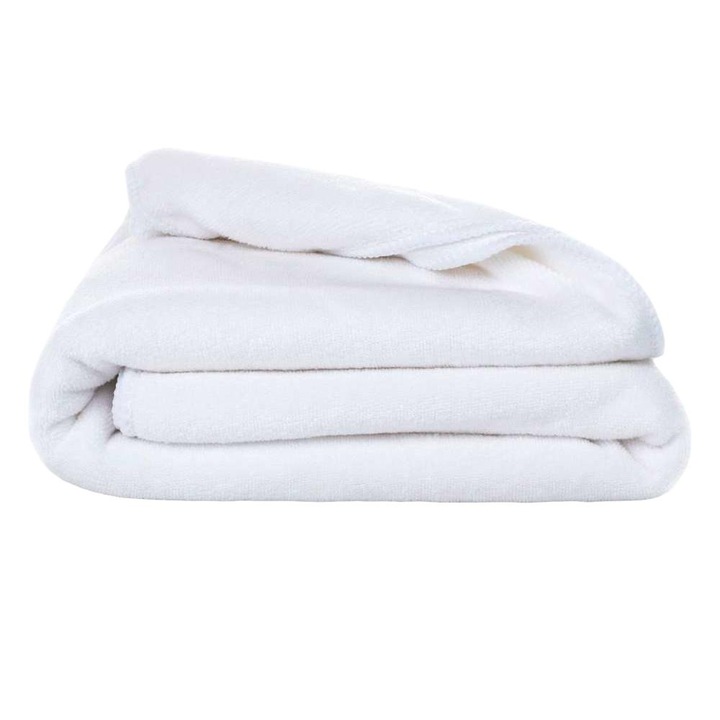 Prosop de maini, Eurofirany, Microfibra, 380 g/m2, 30 x 30 cm, Alb