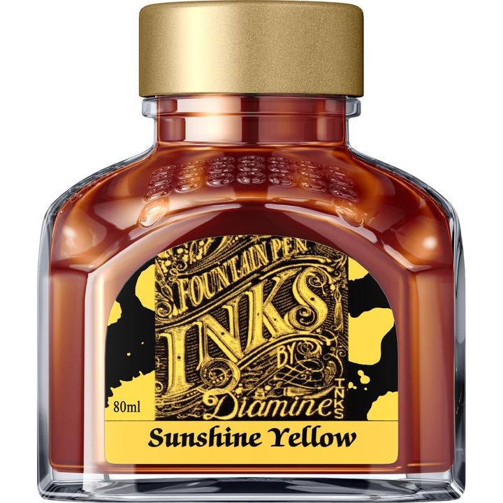 Calimara cerneala Diamine Standard 80 ml Sunshine Yellow