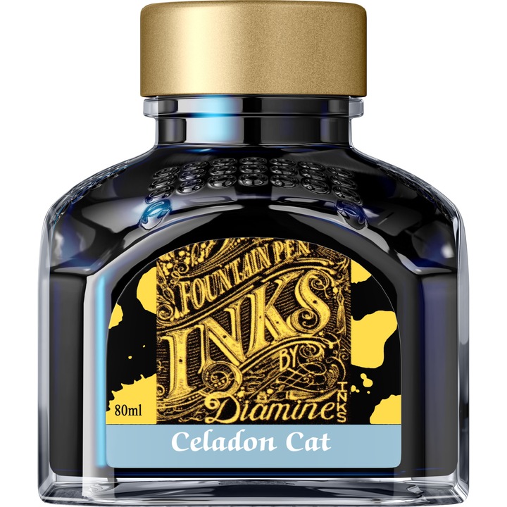 Calimara cerneala Diamine Standard 80 ml Celadron Cat