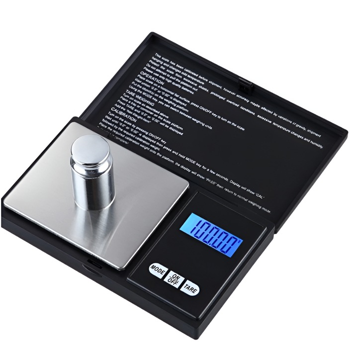 Cantar de Bijuterii, Afisaj Digital 500 x 0, 1, Portabil, Negru, Neo™