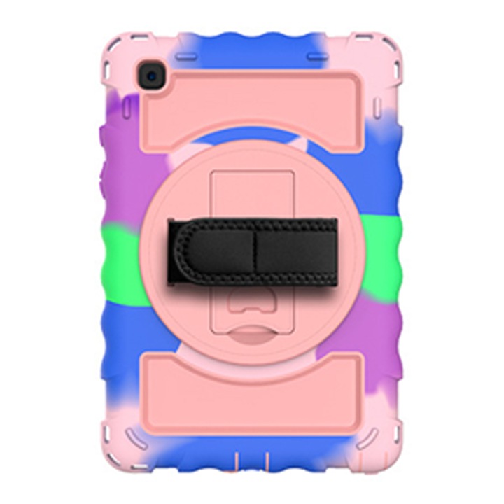 Husa de protectie pentru tableta, Cozevdnt, compatibila cu Samsung Galaxy Tab A 10.4 T500/T505, suport pivotant, curea de umar, multicolor