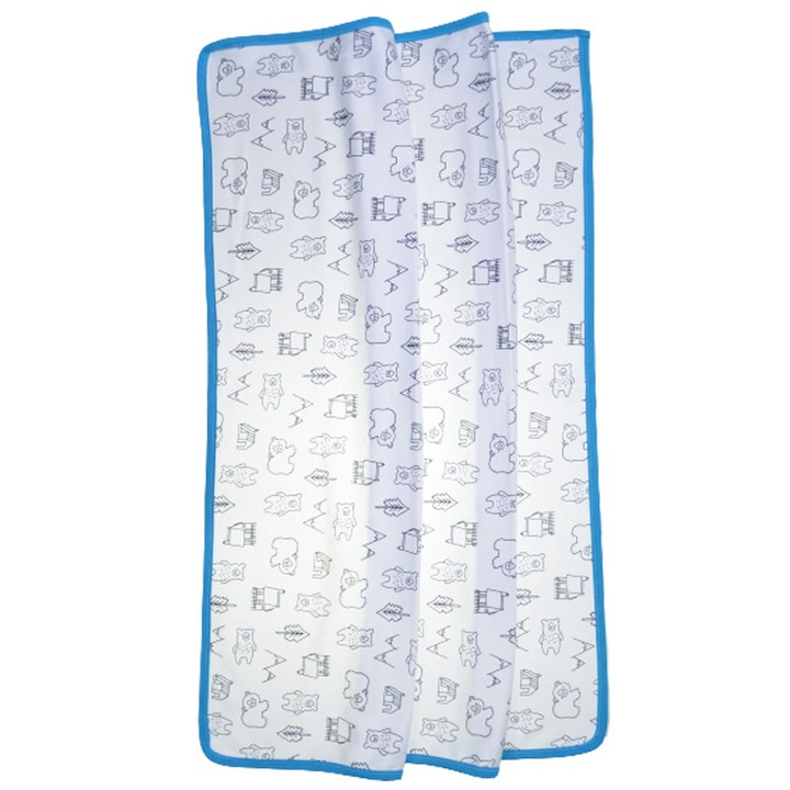 Pamut szőnyeg fiúknak 70 x 70 cm Mini Junior 090923-10, Fehér