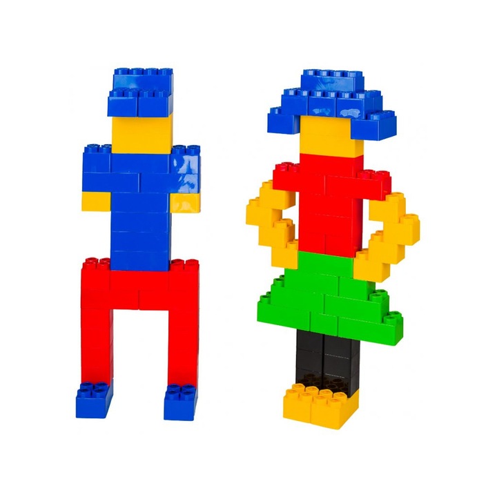 Set 141 piese construit Bj Plastik, 3 ani+, Multicolor