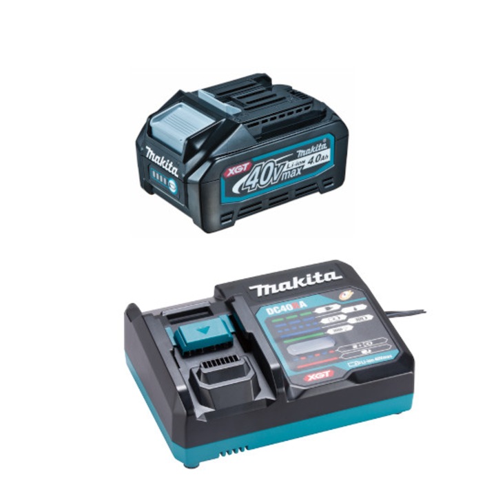 Set alimentare, Makita, Incarcator DC40RA, Acumulator BL4040 XGT
