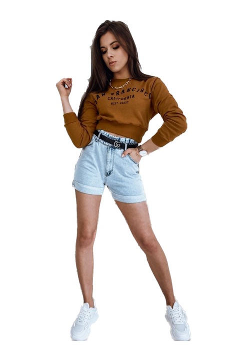 Noi pulover kapucni nelkul, Dstreet, San Francisco, barna