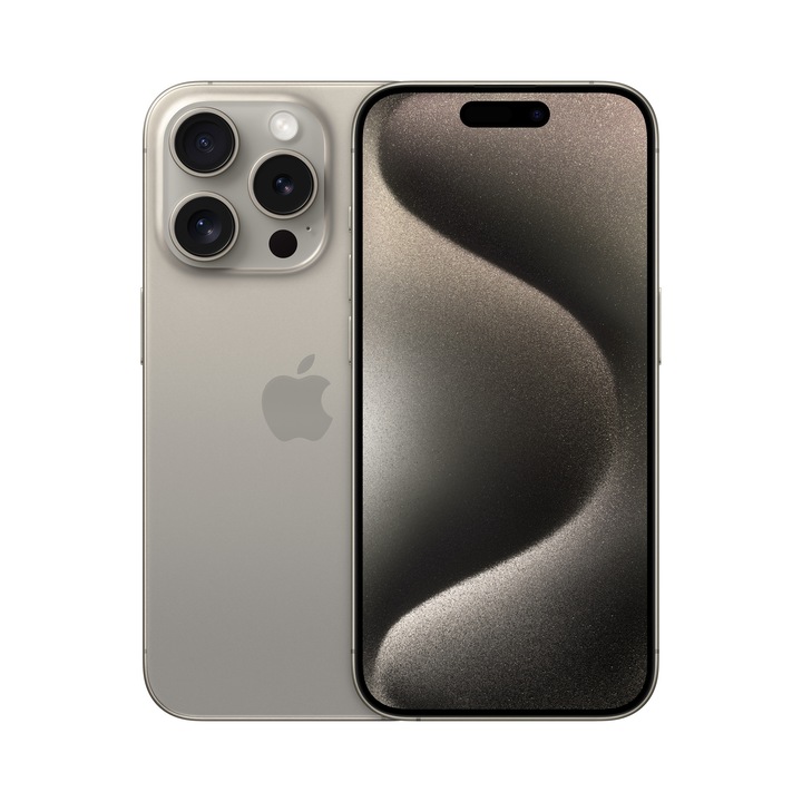Apple iPhone 15 Pro Mobiltelefon, Kártyafüggetlen, 1TB, 5G, Natúr titán