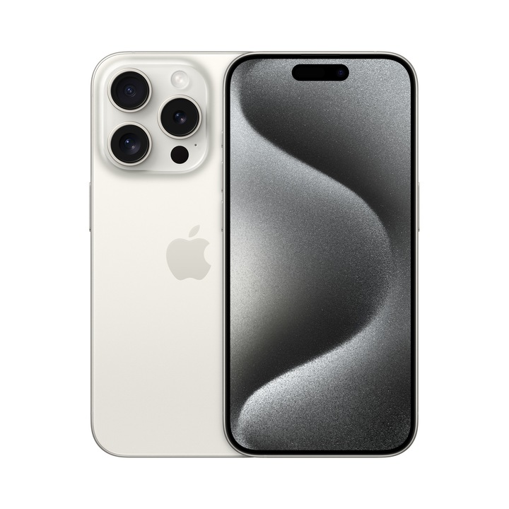 Apple iPhone 15 Pro Mobiltelefon, Kártyafüggetlen, 1TB, 5G, Fehér titán