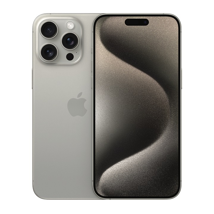 Apple iPhone 15 Pro Max Mobiltelefon, Kártyafüggetlen, 256GB, 5G, Natúr titán