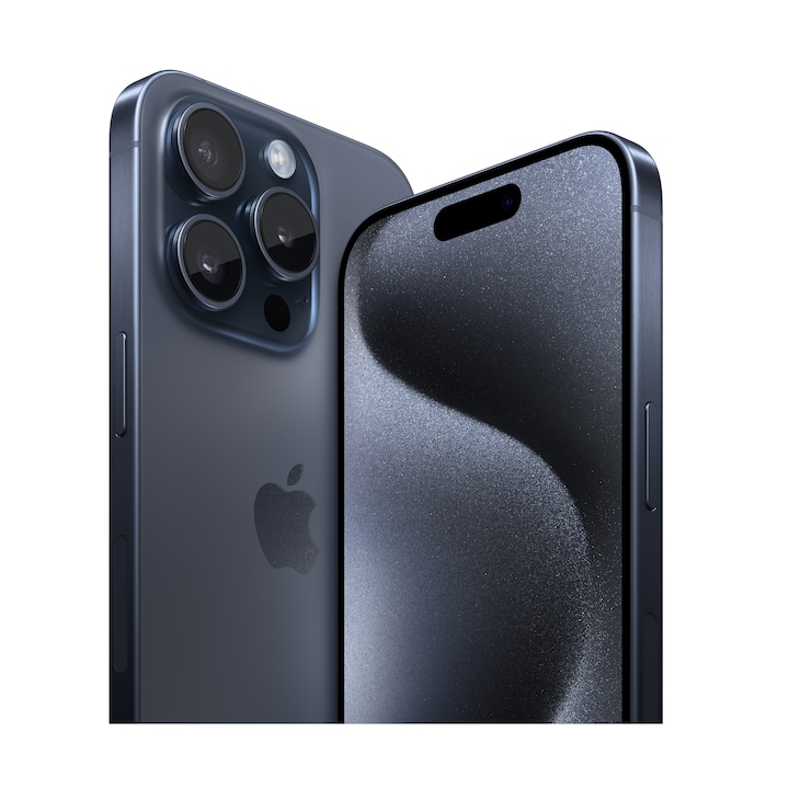 Apple iPhone 15 Pro Max Mobiltelefon, Kártyafüggetlen, 512GB, 5G, Kék titán