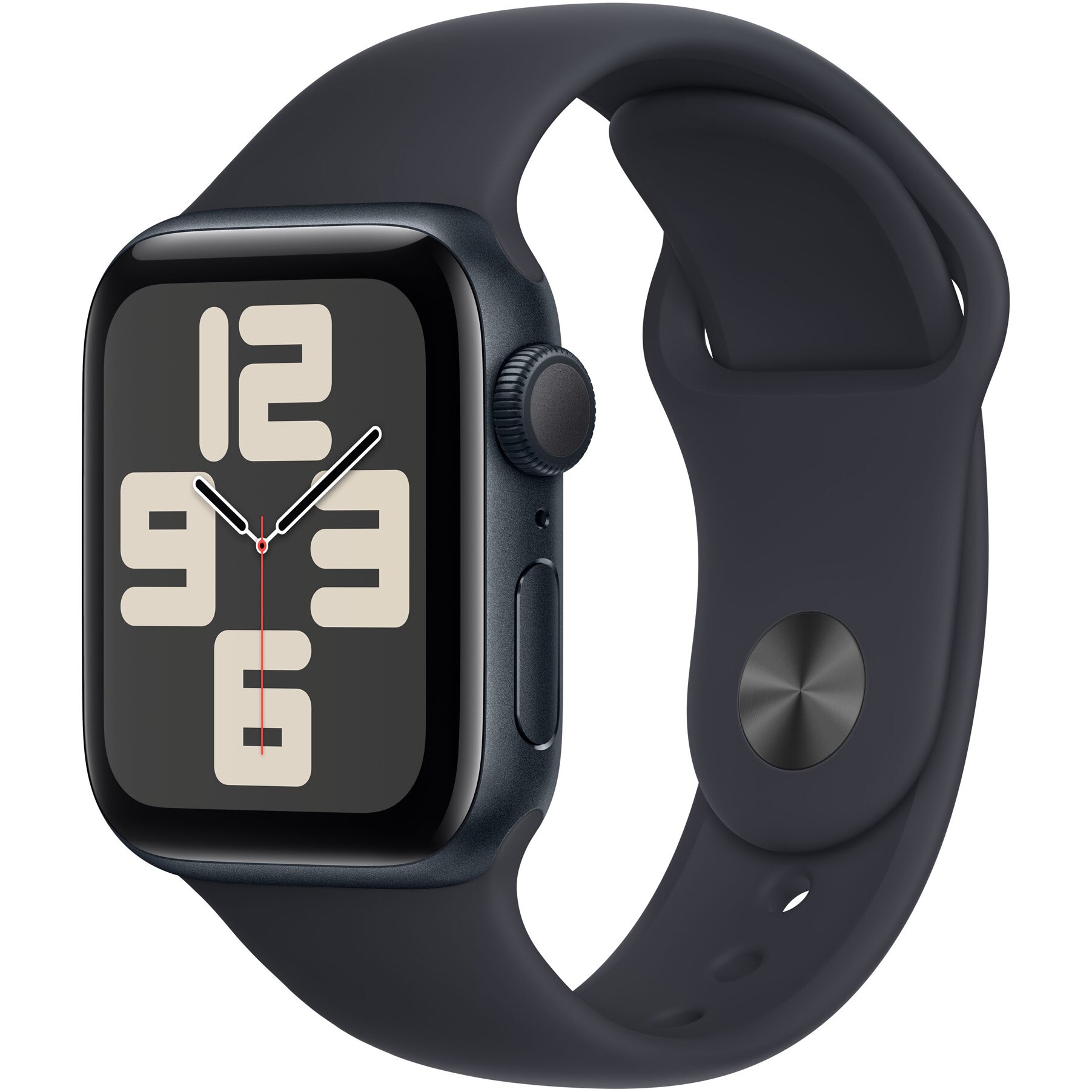 Apple Watch SE (2023), GPS, Carcasa Midnight Aluminium 40mm, Midnight Sport Band - S/M