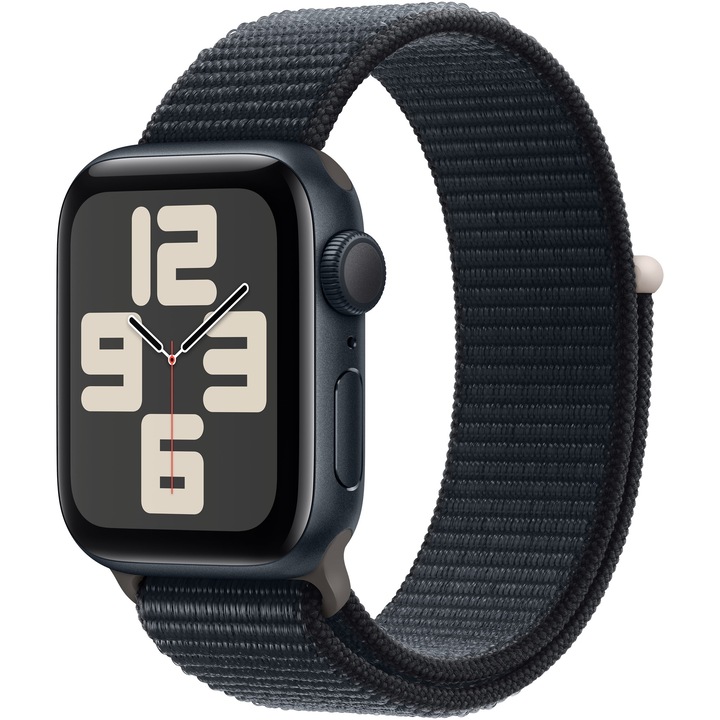 Смарт часовник Apple Watch SE2 v2, 40 мм, Midnight Aluminium Case, Midnight Sport Loop