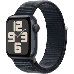 Apple Watch SE (2023), GPS, Carcasa Midnight Aluminium 40mm, Midnight Sport Loop