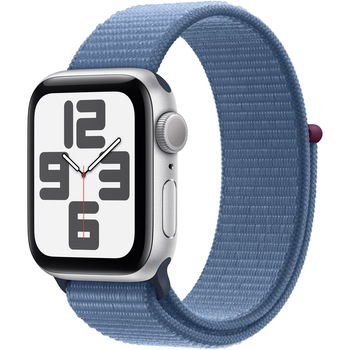 Apple Watch SE (2023), GPS, Carcasa Silver Aluminium 40mm, Winter Blue Sport Loop Apple Watch SE (2023), GPS, Carcasa Silver Aluminium 40mm, Winter Blue Sport Loop