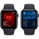 Apple Watch SE (2023), GPS, Carcasa Midnight Aluminium 44mm, Midnight Sport Band - S/M