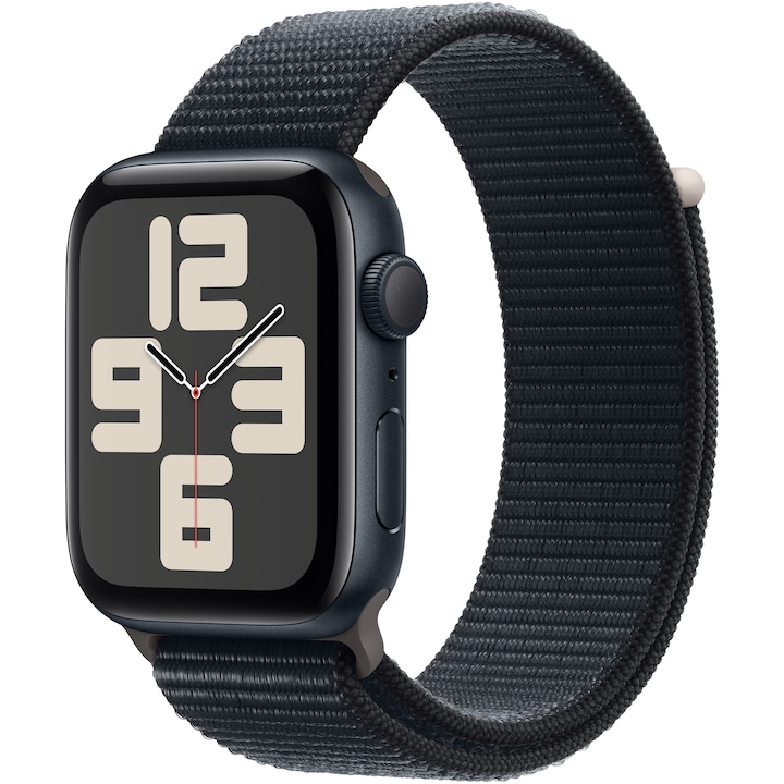 Смарт часовник Apple Watch SE2 v2, 44 мм, Midnight Aluminium Case, Midnight Sport Loop