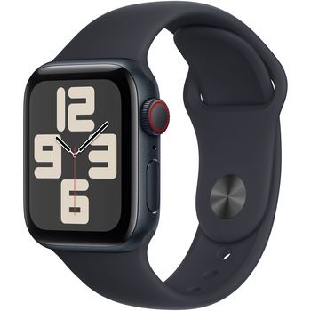 Apple Watch SE (2023), GPS, Cellular, Carcasa Midnight Aluminium 40mm, Midnight Sport Band - M/L Apple Watch SE (2023), GPS, Cellular, Carcasa Midnight Aluminium 40mm, Midnight Sport Band - M/L