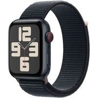 Apple Watch SE (2023), GPS, Cellular, Carcasa Midnight Aluminium 44mm, Midnight Sport Loop