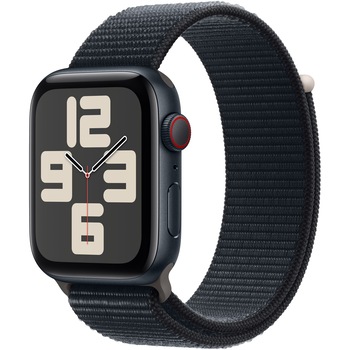 Apple Watch SE (2023), GPS, Cellular, Carcasa Midnight Aluminium 44mm, Midnight Sport Loop Apple Watch SE (2023), GPS, Cellular, Carcasa Midnight Aluminium 44mm, Midnight Sport Loop