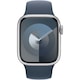 Apple Watch 9, GPS, Carcasa Silver Aluminium 41mm, Storm Blue Sport Band - S/M