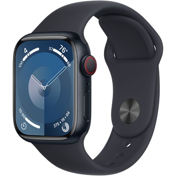 Apple Watch 9, GPS, Cellular, Carcasa Midnight Aluminium 41mm, Midnight Sport Band - M/L Apple Watch 9, GPS, Cellular, Carcasa Midnight Aluminium 41mm, Midnight Sport Band - M/L