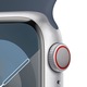Apple Watch 9, GPS, Cellular, Carcasa Silver Aluminium 41mm, Storm Blue Sport Band - M/L