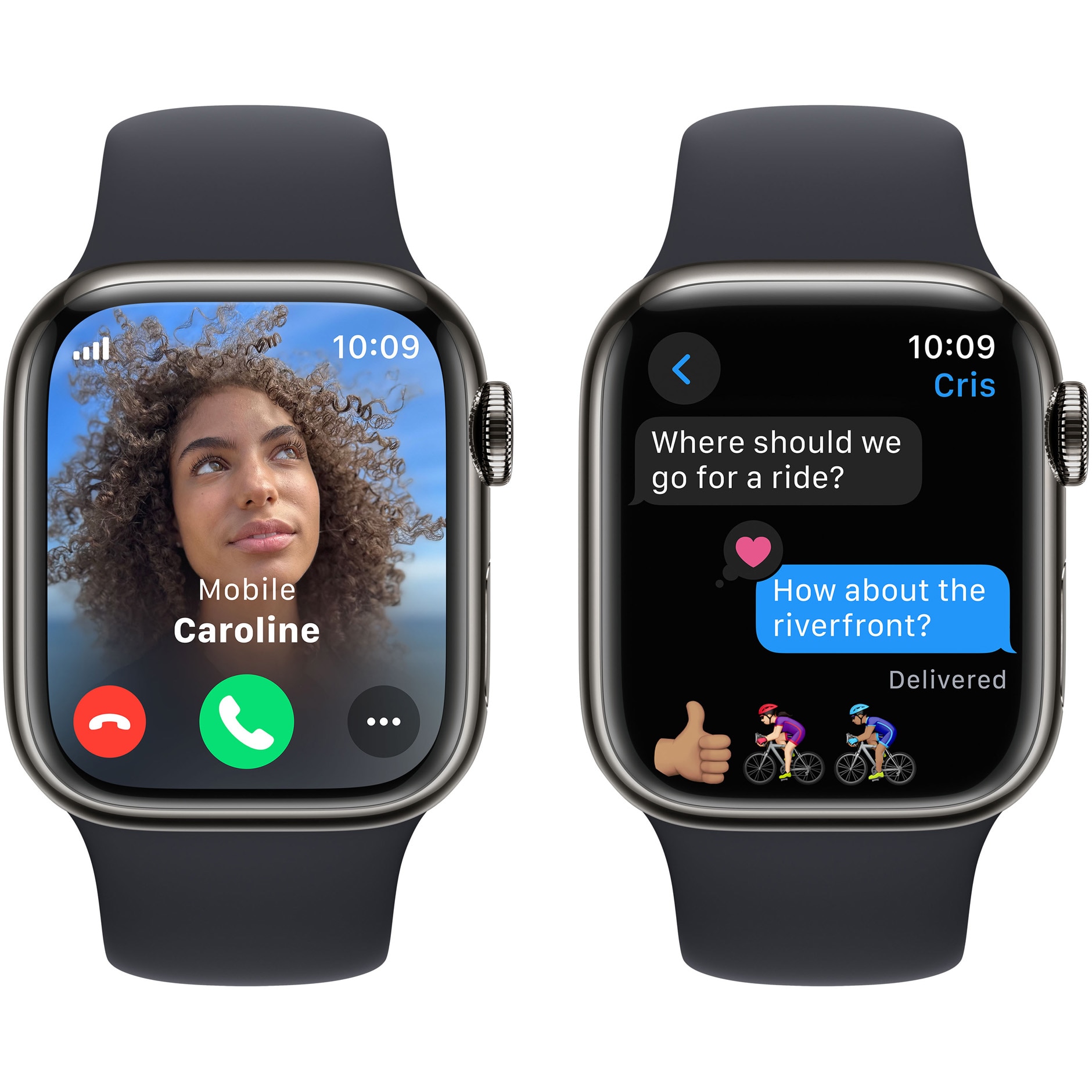 Apple Watch 9, GPS, Cellular, Carcasa Graphite Stainless Steel