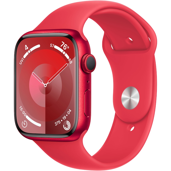Смарт часовник Apple Watch 9, 45 мм, RED Aluminum Case, RED Sport Band - M/L