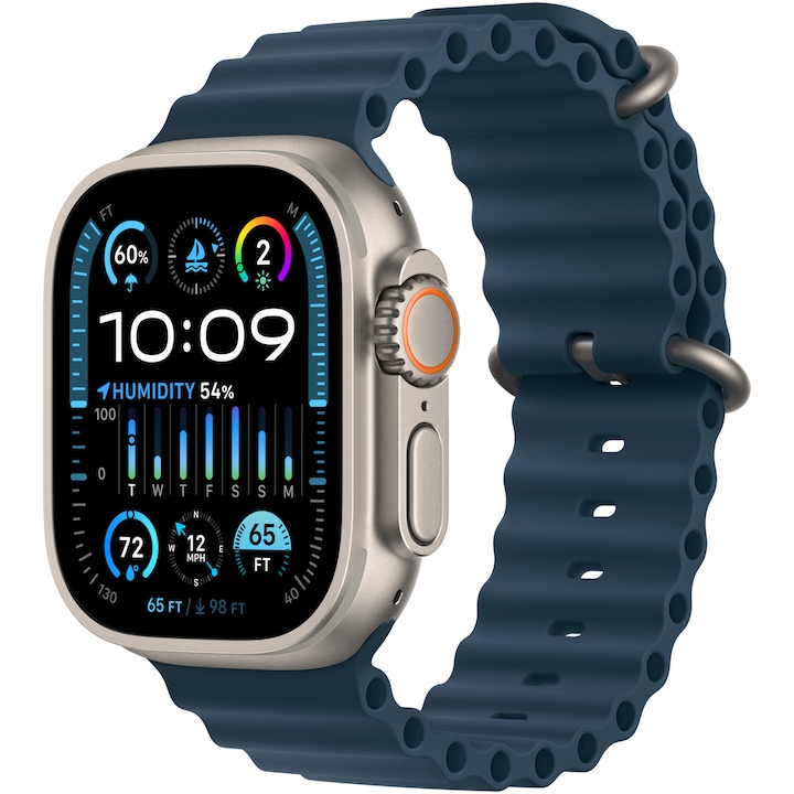 Смарт часовник Apple Watch Ultra 2, 49 мм, Cell, Titanium Case, Blue Ocean Band