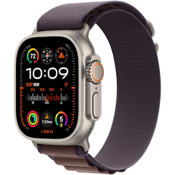 Apple Watch Ultra 2, GPS, Cellular, Carcasa Titanium 49mm, Indigo Alpine Loop - Large Apple Watch Ultra 2, GPS, Cellular, Carcasa Titanium 49mm, Indigo Alpine Loop - Large