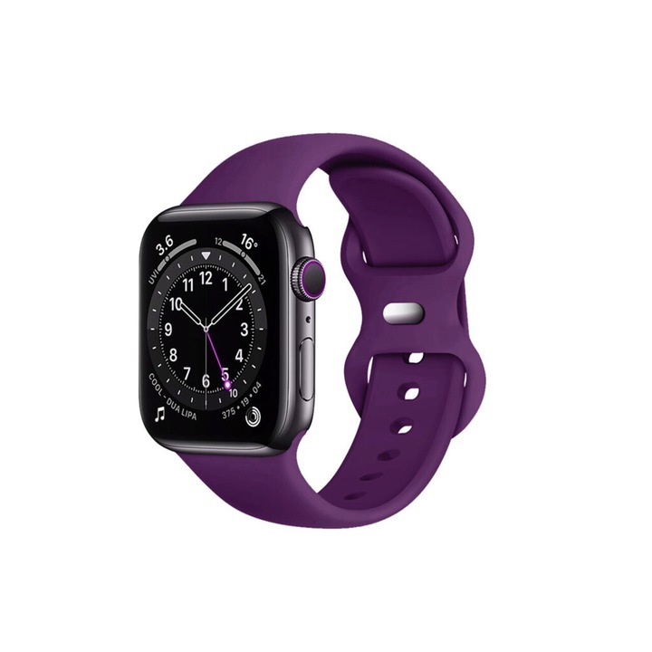 Szíj Apple Watchhoz 1/2/3/4/5/6/7/8/SE/SE 2 (38/40/41mm) Techsuit óraszíj (W031) Sötétlila