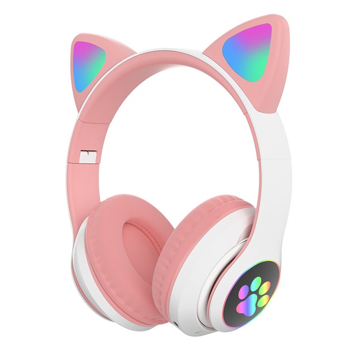 Gyerek fejhallgató, Jeiibrzui, Bluetooth, Rózsaszín