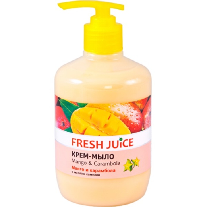 Кремообразен течен сапун с масло от камелия, екстракти от манго, карамбол, пресен сок, 460 ml