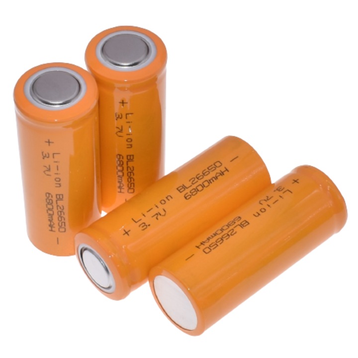 Set 4 Acumulatori Stone® BL-26650 Li-Ion 6800mAh, 3.7v, Orange