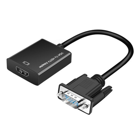 Cablu adaptor VGA la HDMI, Sunmostar, Negru - eMAG.ro