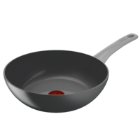 Tigaie wok Tefal Renew On, 100% aluminiu reciclat, inductie, indicator Thermo-Signal, invelis ceramic, 28 cm, gri