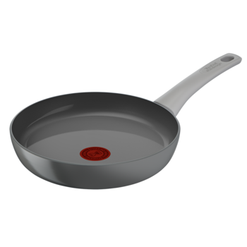 Tigaie Tefal Renew On, 100% aluminiu reciclat, inductie, indicator Thermo-Signal, invelis ceramic, 28cm, gri