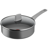 Cratita Tefal Renew On, 100% aluminiu reciclat, inductie, indicator Thermo-Signal, invelis ceramic, 24cm, gri