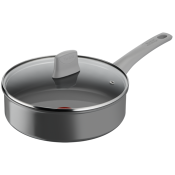 Cratita Tefal Renew On, 100% aluminiu reciclat, inductie, indicator Thermo-Signal, invelis ceramic, 24cm, gri