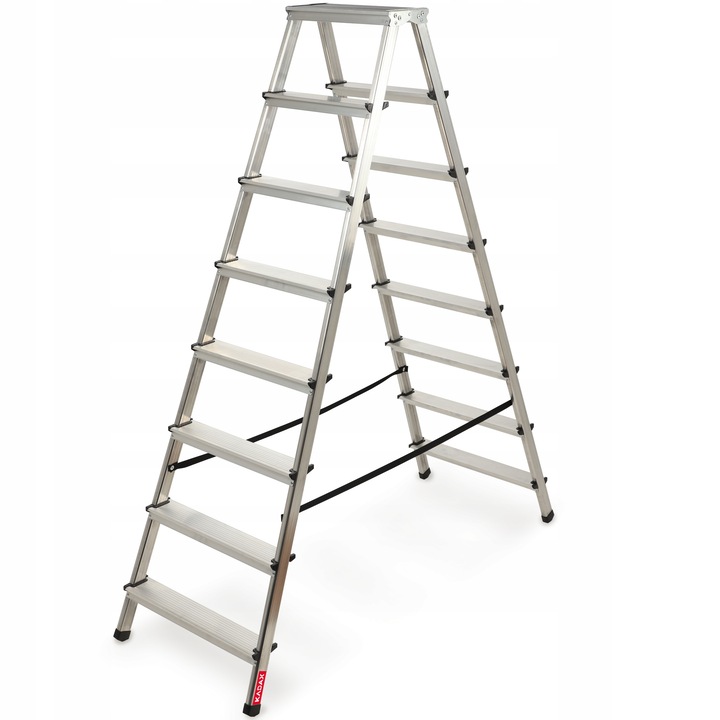 Munkalétra, Kadax, Alumínium, Maximális teherbírás 125 Kg, Ezüst