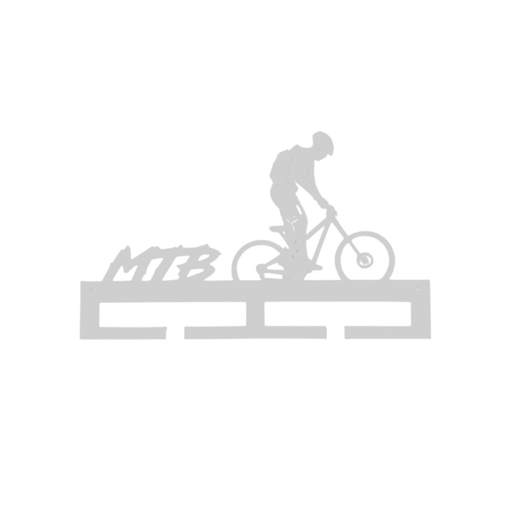 Suport medalii "BIKE ", biker, pasionati de ciclism, trasee biciclistice 12,8 x 25 cm argintiu