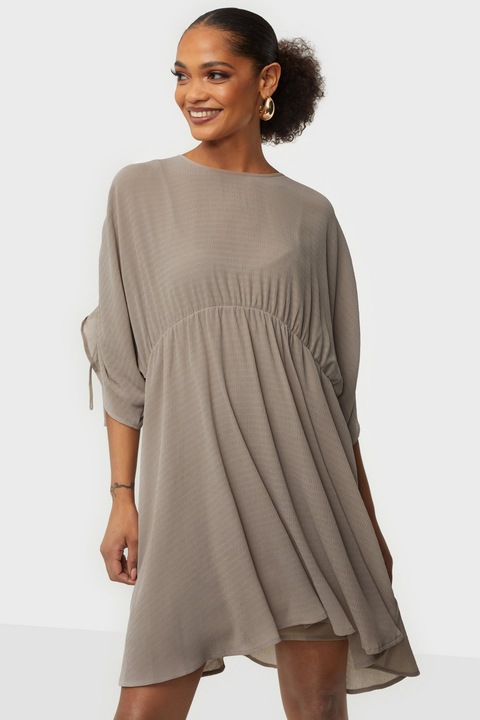 Túlméretes ruha bő szabással és rövid ujjú, szürke, 38