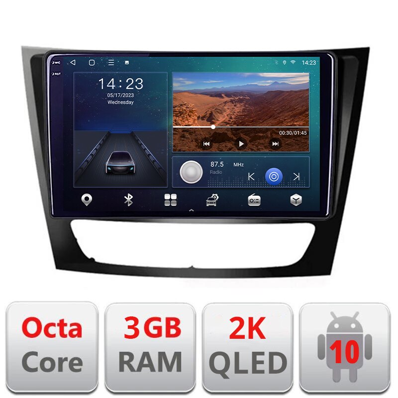 W219 Android Navigatie dedicata Mercedes W211 W219 B-090 Android Ecran 2K QLED octa ...