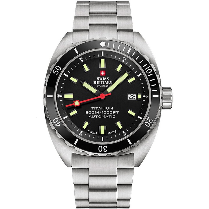 Мъжки часовник Swiss Military от Chrono Diver SMA34100.01 Titanium Automatic