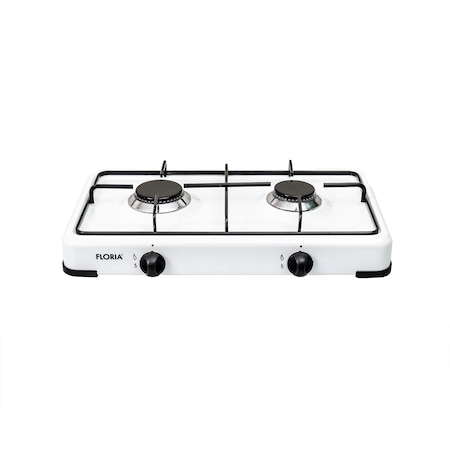 Aragaz Floria cu 2 ochiuri, alimentare butelie, alb / ZLN 7129