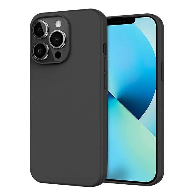 Husa Spate Upzz Beline Soft Slim Compatibila Cu iPhone 15 Pro Max, Silicon Slim, Negru