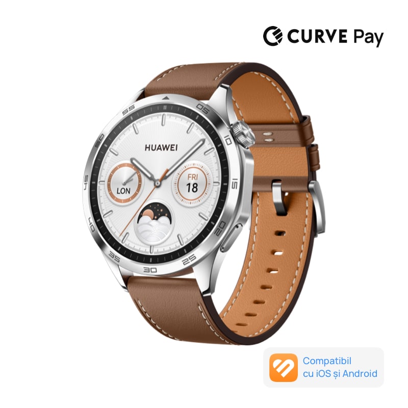 Smartwatch Huawei Watch GT3, 46mm, Classic Edition, Brown Leather