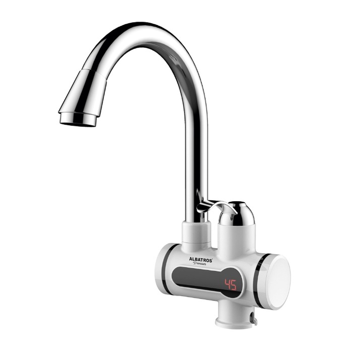 Мигновена топла вода, електрическа, тип кран, Albatros, за мивка, 3 kW, 220 V