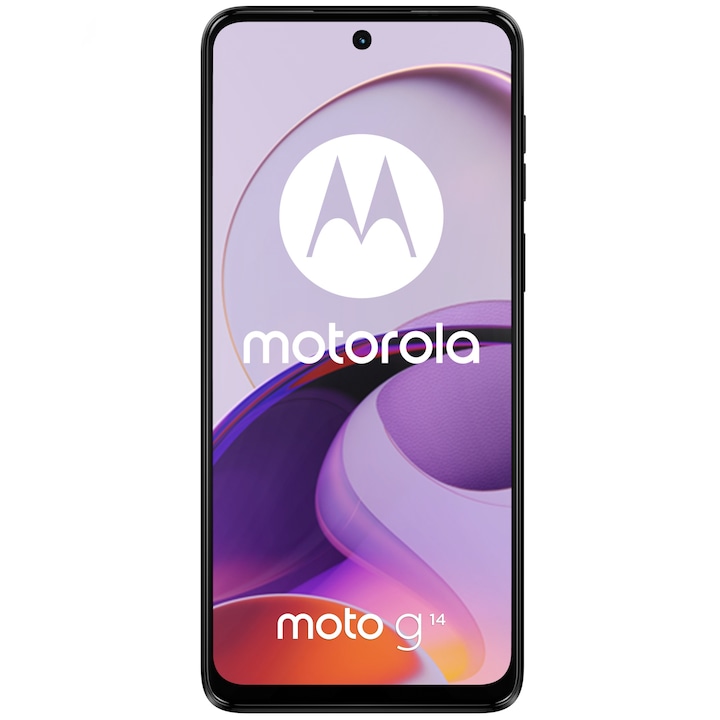 Telefon mobil Motorola Moto g14, Dual SIM, 128GB, 4GB RAM, Pale Lilac