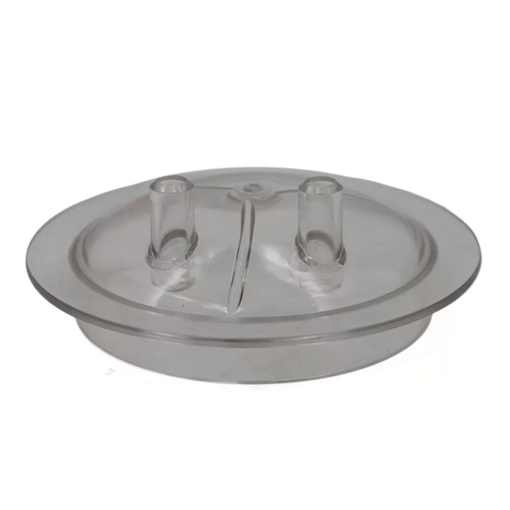 Fedél 2 kivezetéssel, átmérő 18 cm, műanyag