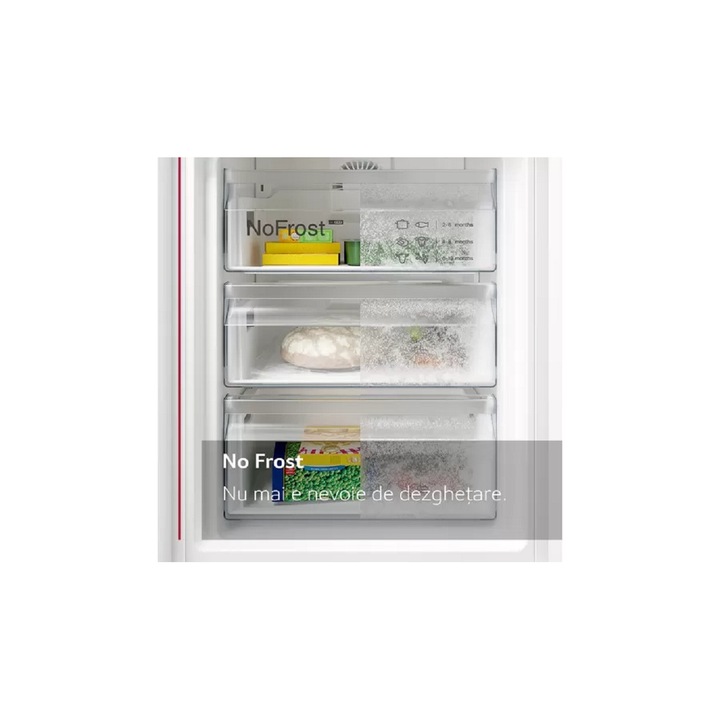 Combina frigorifica incorporabila NEFF 3KI7863DD0, N 70, Clasa D, 177.2x55.8cm, No Frost, Raft Bottle Flex 2 in 1, Eco Air Flow, Soft Close flat hinge, Rafturi reglabile din sticla, LED with Soft Start